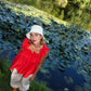 Water Lily Ruffle Top - Poppy Red