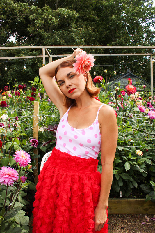 Balula Singlet - Pink Dottie READY-TO-SHIP