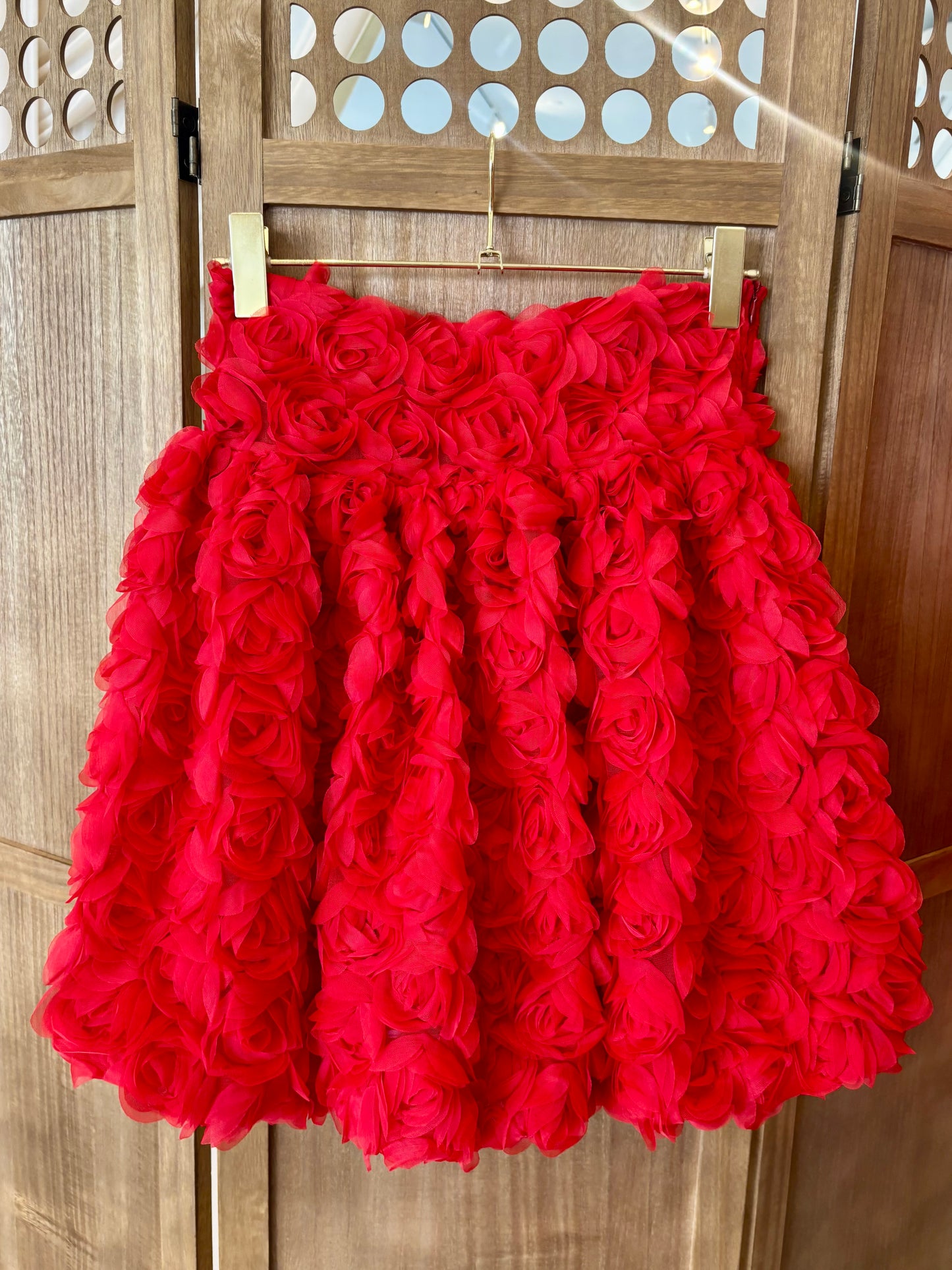 Cordelia Mini Ball Skirt sample - Rosie Red M