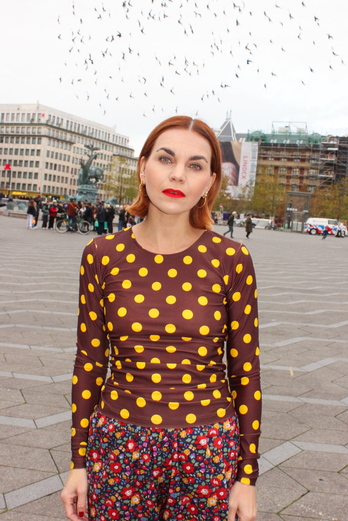 Balula Long Sleeve - Coffee Noir Dots