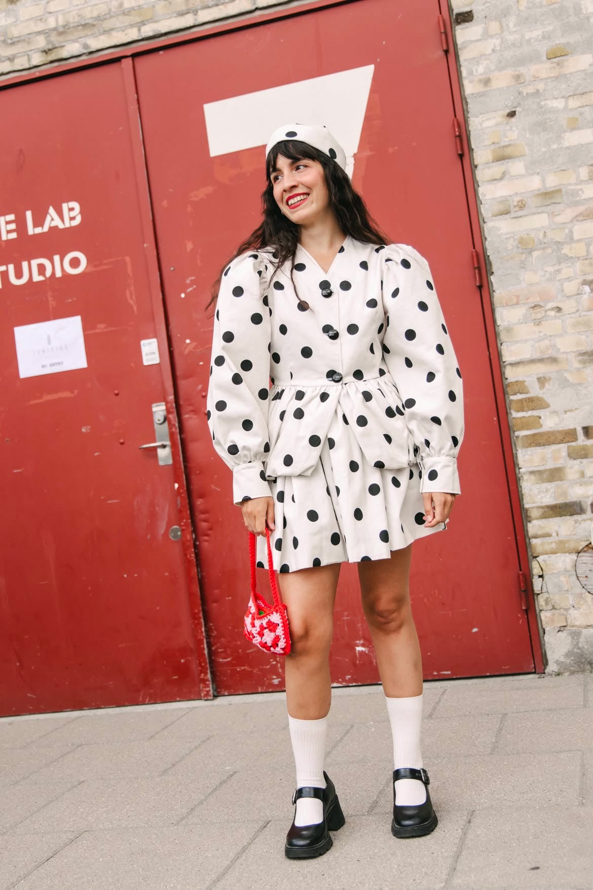 Whipped Cream Cake Jacket - Polka Noir