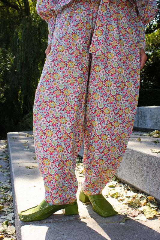 Boom Balloon Pants - Pomegranate Flowers LIMITED