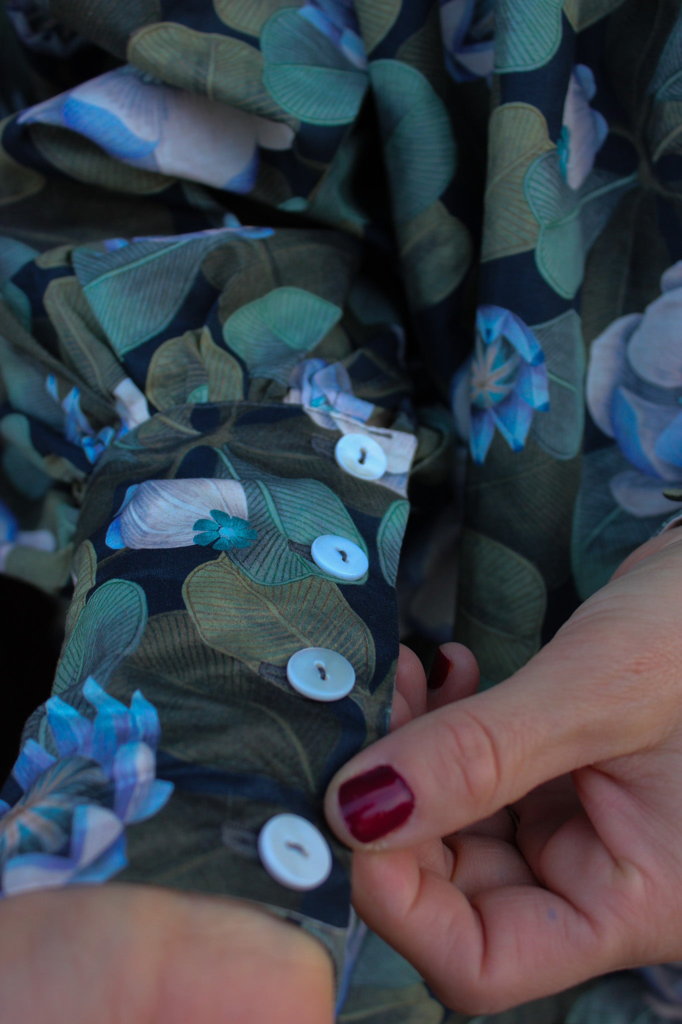 Flora Ruffle Top - Dark Fleur