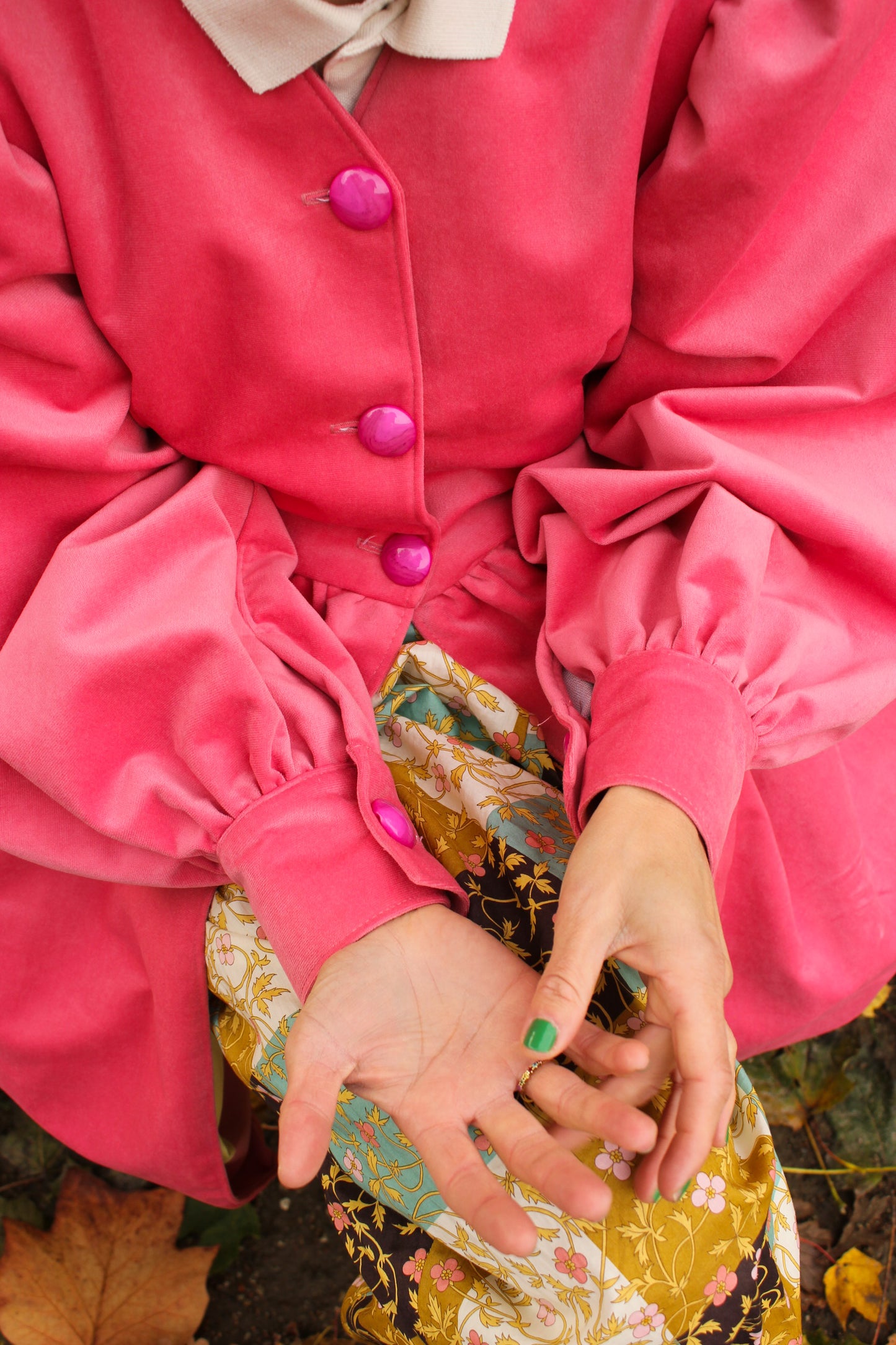 Whipped Cream Cake Midi Coat - Velvet Romance