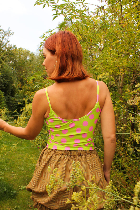 Balula Singlet - Pink Jelly Dots READY TO SHIP