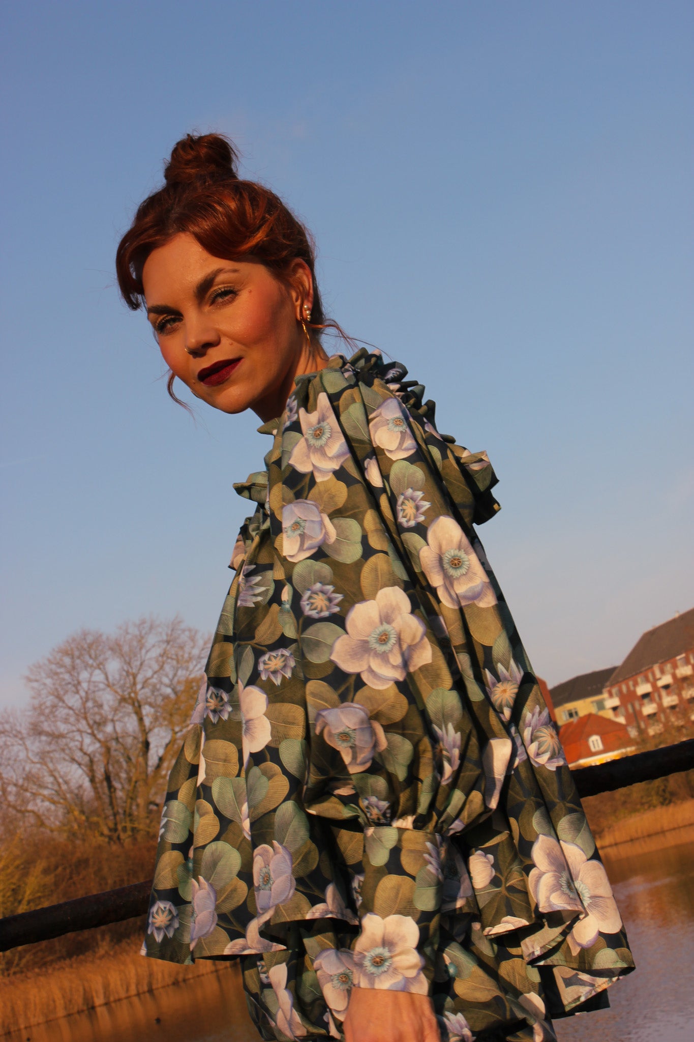 Flora Ruffle Top - Dark Fleur