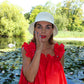 Water Lily Ruffle Top - Poppy Red