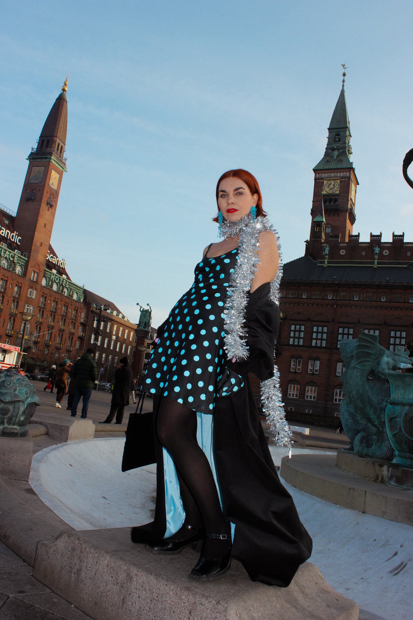 Celeste Mini Slip Dress - Moon Dance Dots