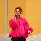 Babette Balloon Blouse - Glossy Pink