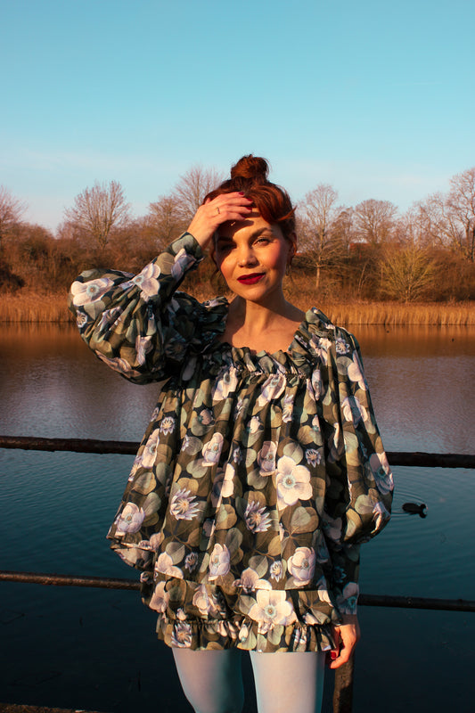 Flora Ruffle Top - Dark Fleur