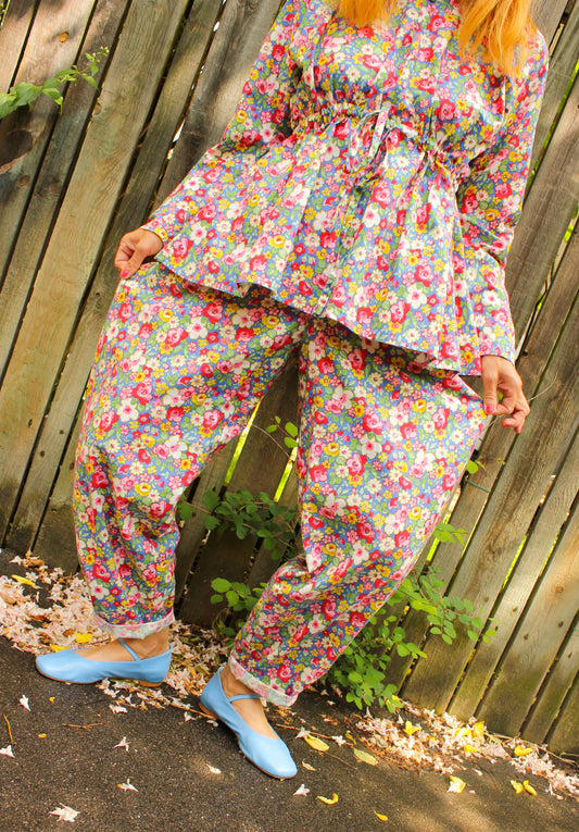 Boom Balloon Pants - Blue Meadow