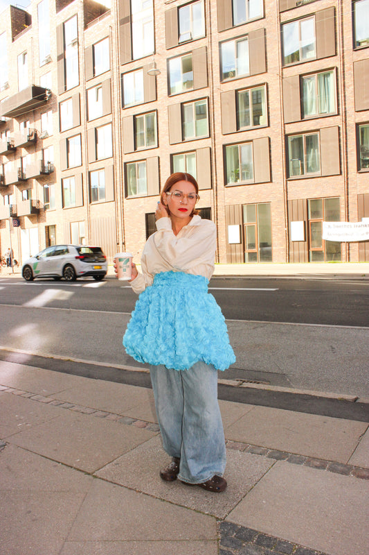 Cordelia Mini Ball Skirt - Rosie Blue
