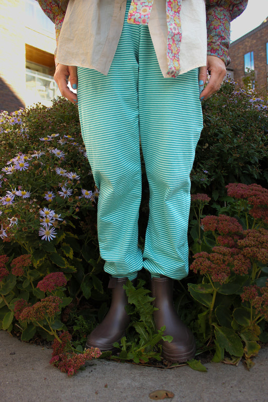 Gardenia Slumber Pants - Green and Blue Love Affair