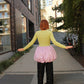 Almost a Prom Mini Dress - Gloomy Yellow & Warm Cuddle Lilac