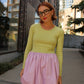 Almost a Prom Mini Dress - Gloomy Yellow & Warm Cuddle Lilac
