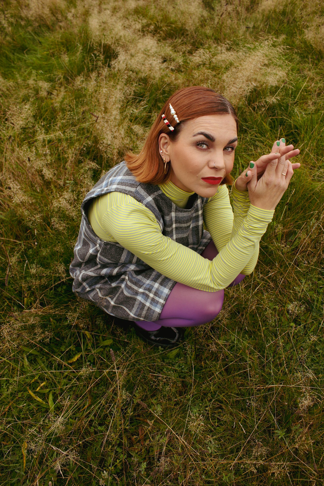 Mod Mini A Dress - Grey Checks