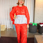 Prysselius Lace Shirt - Mandarin Red