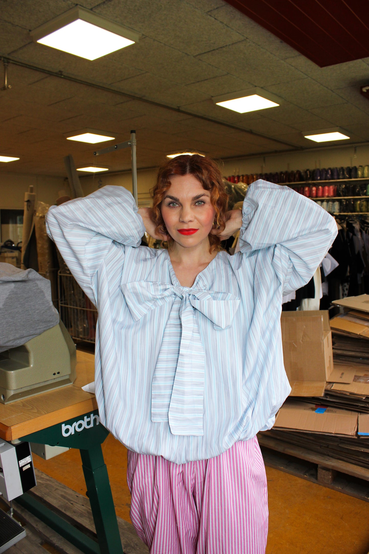 Babette Blouse - Stripy Licorice