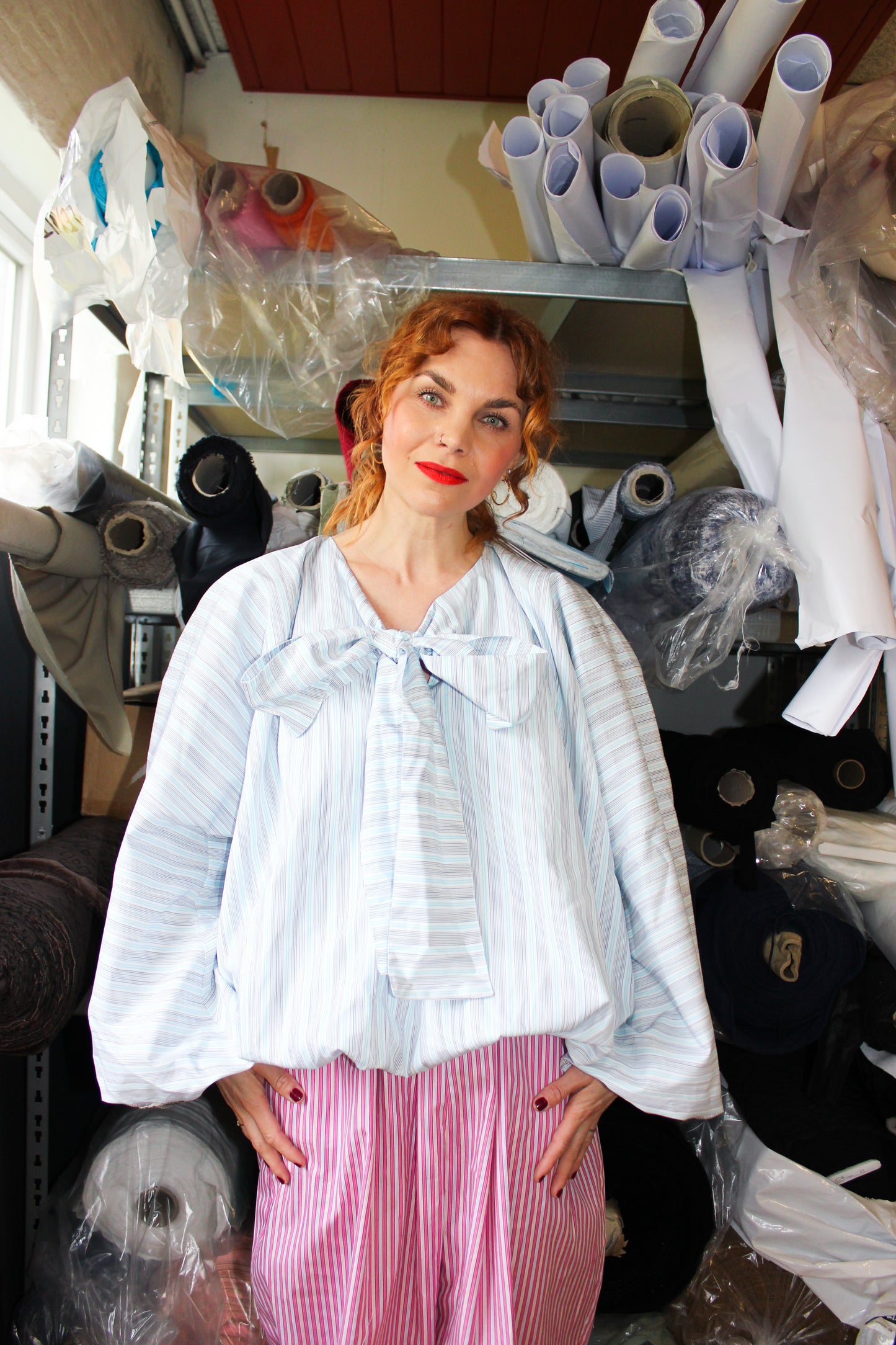 Babette Blouse - Stripy Licorice