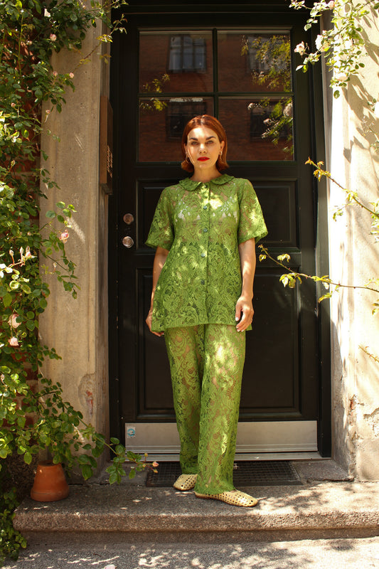 Lace Shirt - Grass Green XS/S