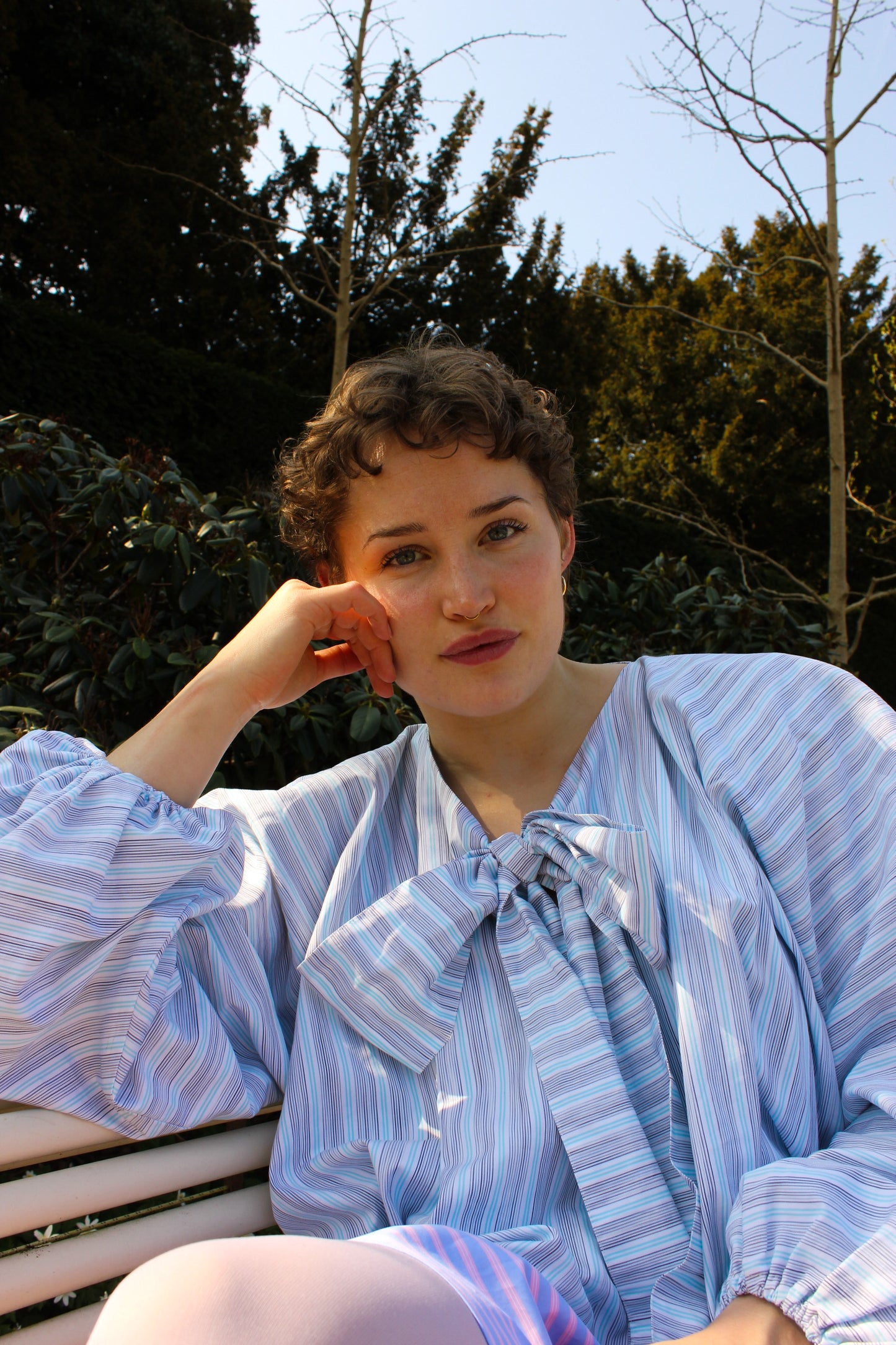 Babette Blouse - Stripy Licorice