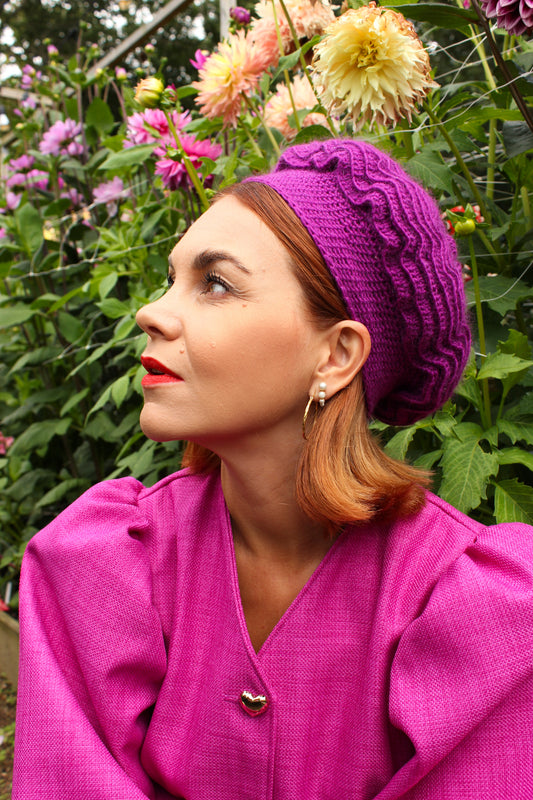 Elodie Dahlia Beret - Crochet Pattern (DK)