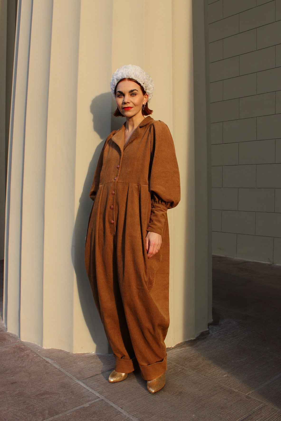 Barbara Balcony Jumpsuit - Hazel Coduroy