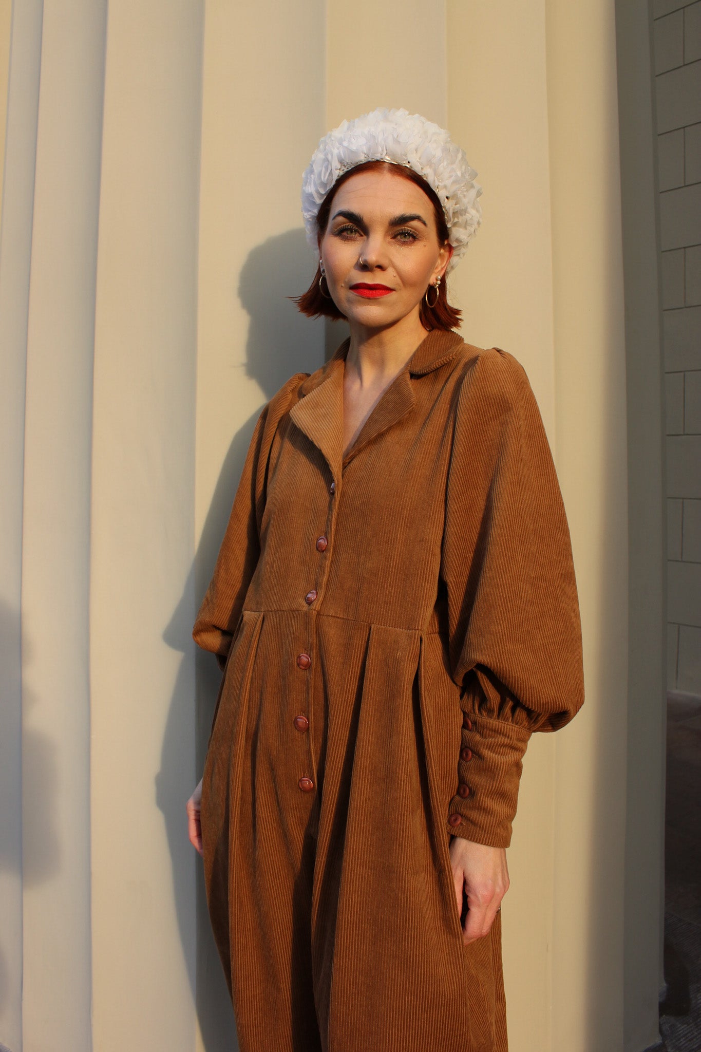 Barbara Balcony Jumpsuit - Hazel Coduroy