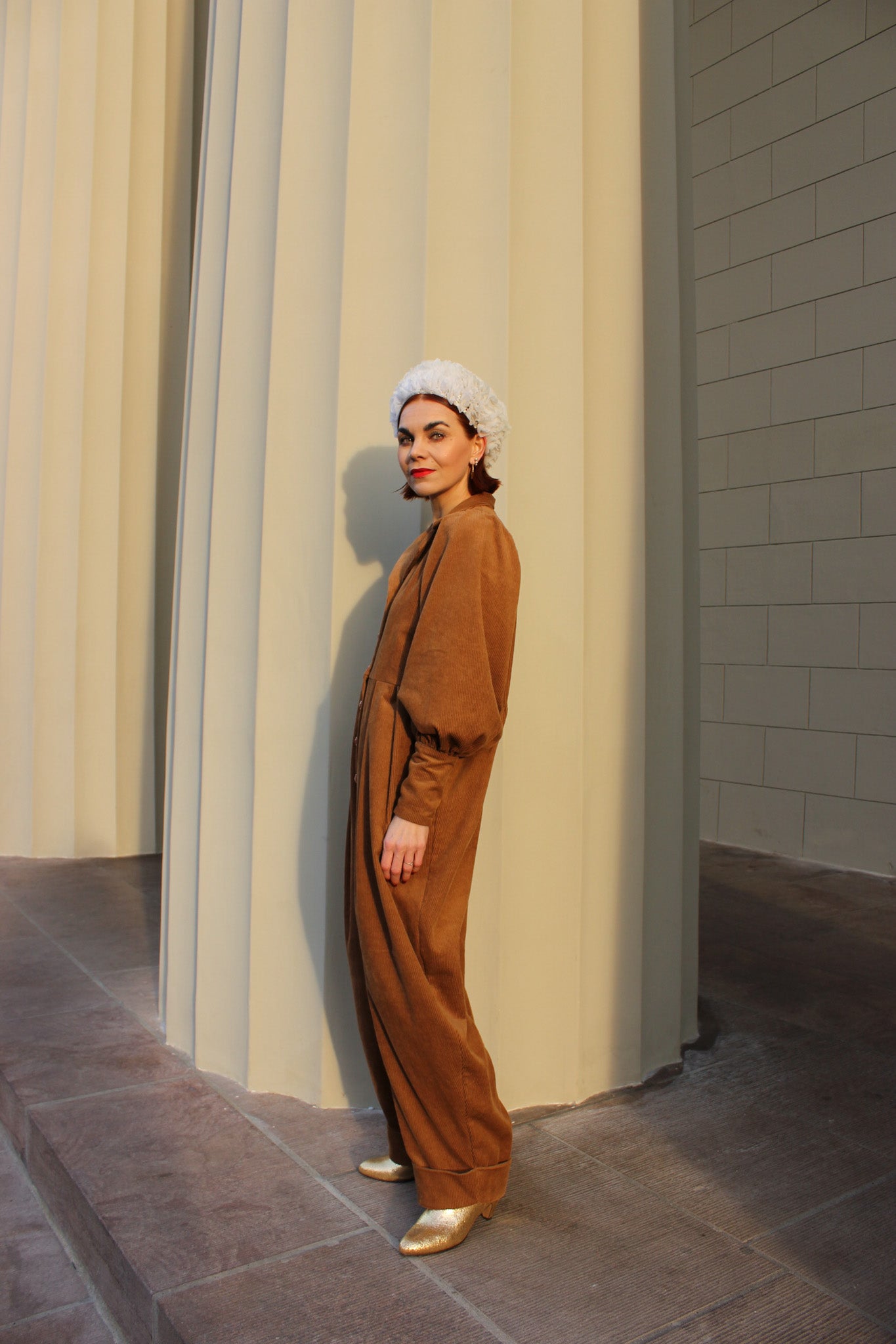 Barbara Balcony Jumpsuit - Hazel Coduroy