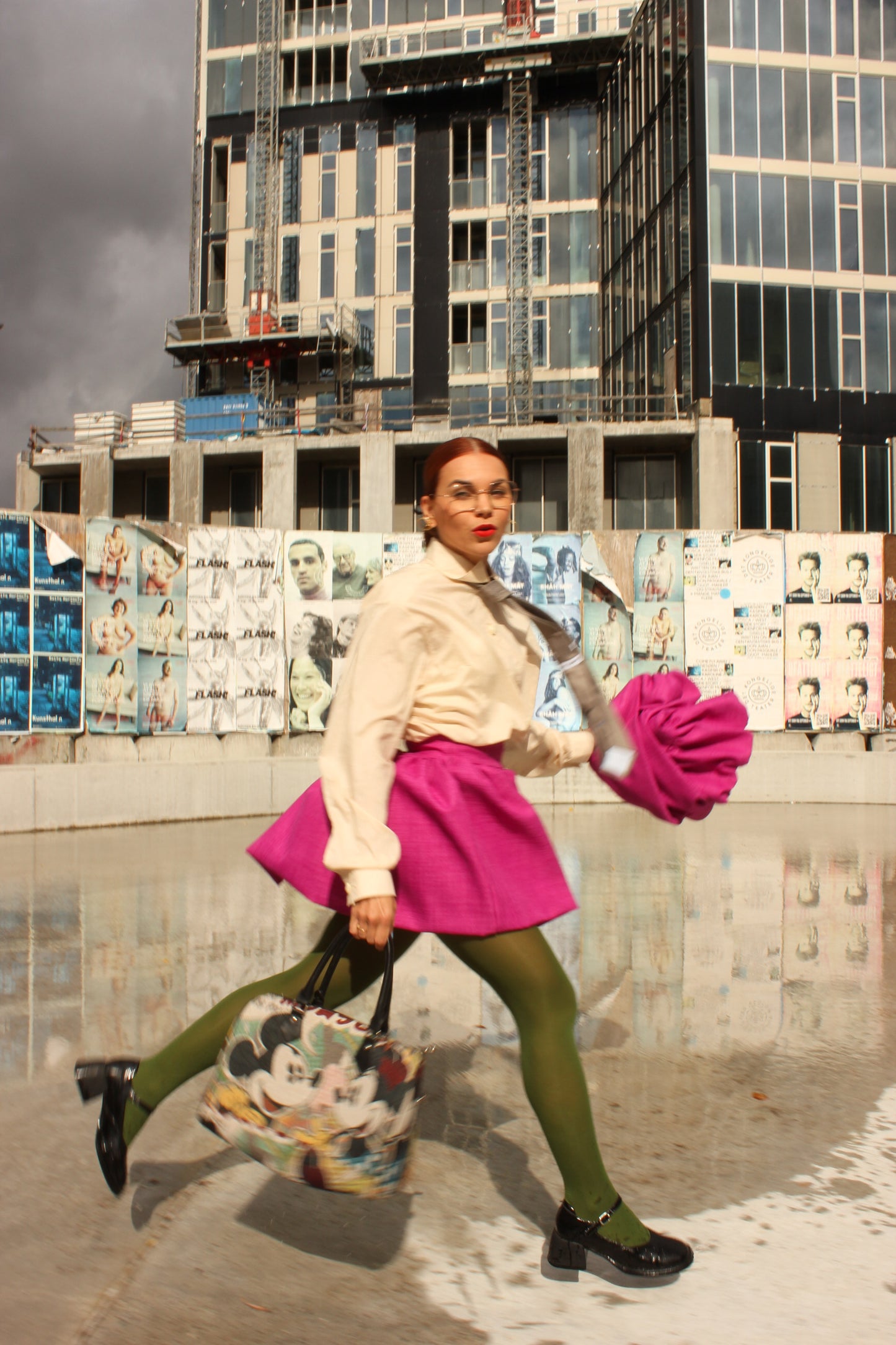 Wanda Mini Skirt - Magenta Love Letter