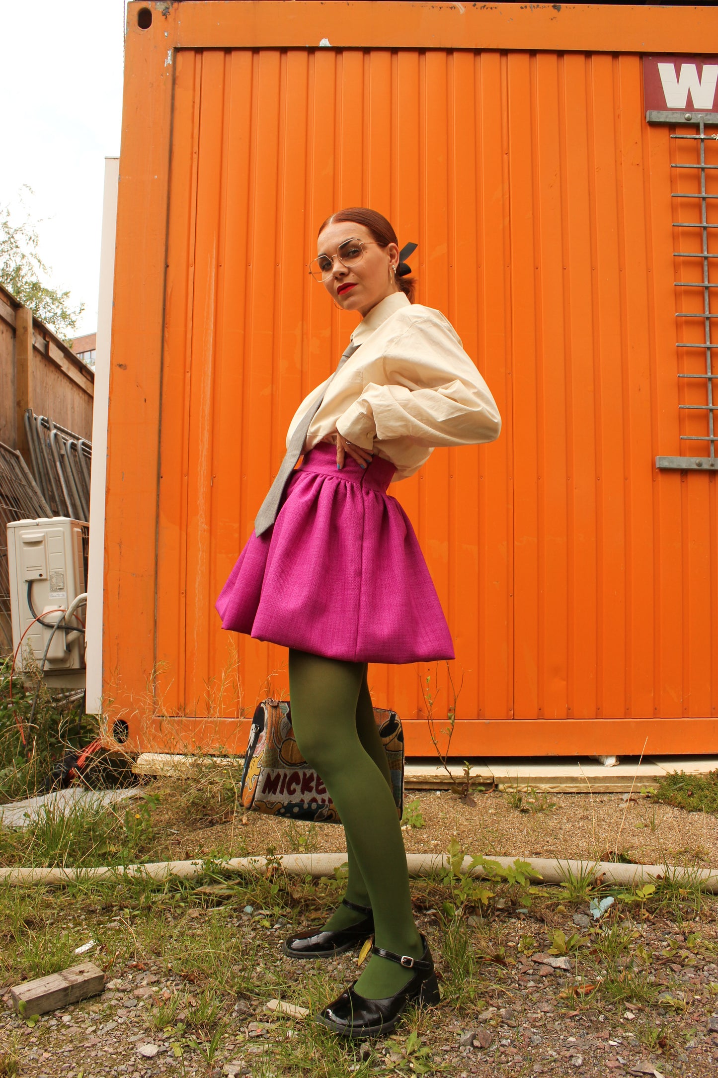 Wanda Mini Skirt - Magenta Love Letter