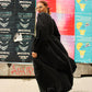 Whipped Cream Cake Maxi Coat - Night Sky Velvet