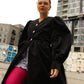 Whipped Cream Cake Maxi Coat - Night Sky Velvet
