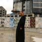 Whipped Cream Cake Maxi Coat - Night Sky Velvet