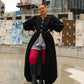Whipped Cream Cake Maxi Coat - Night Sky Velvet