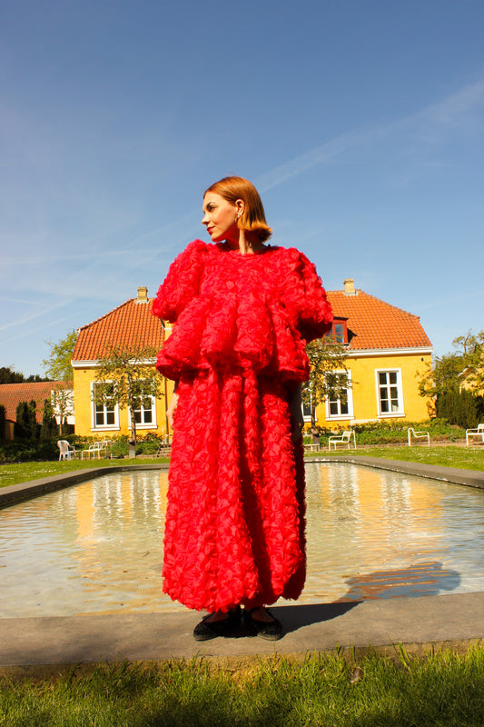 Cordelia Ball Skirt - Rosie Red