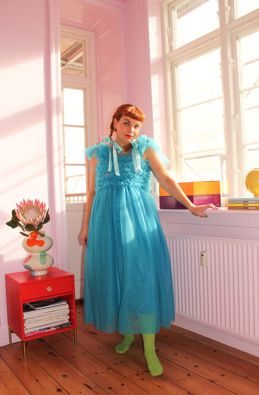 Fey Tulle Dress - Moonlight Blue