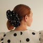 Meringue Scrunchie - Polka Noir READY TO SHIP
