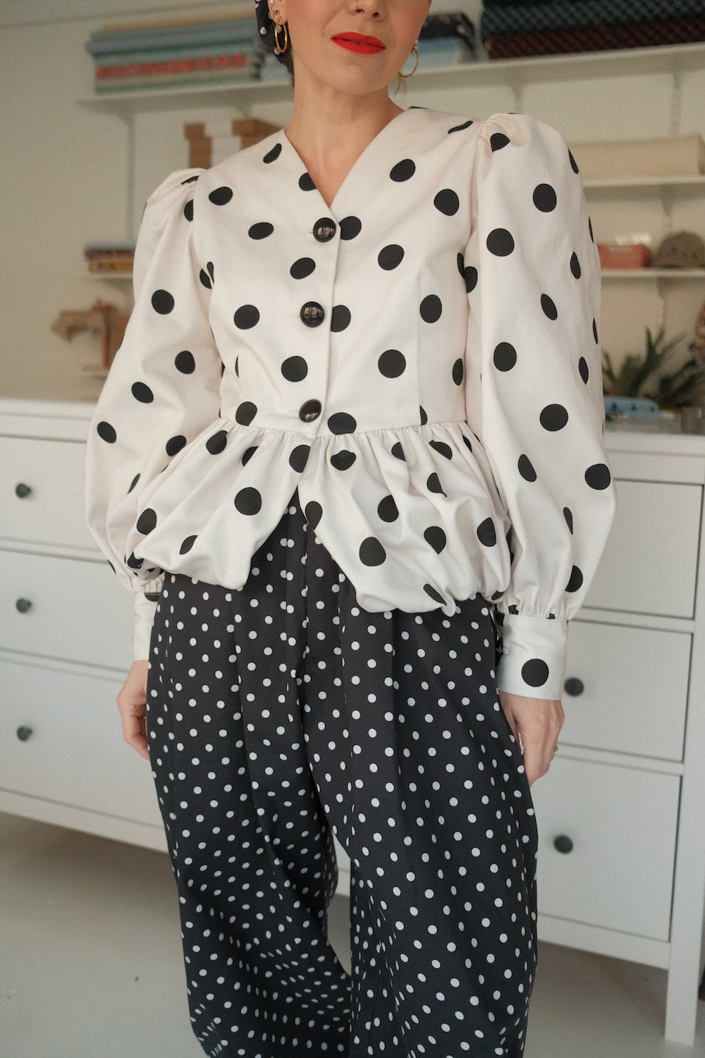 Whipped Cream Cake Jacket - Polka Noir