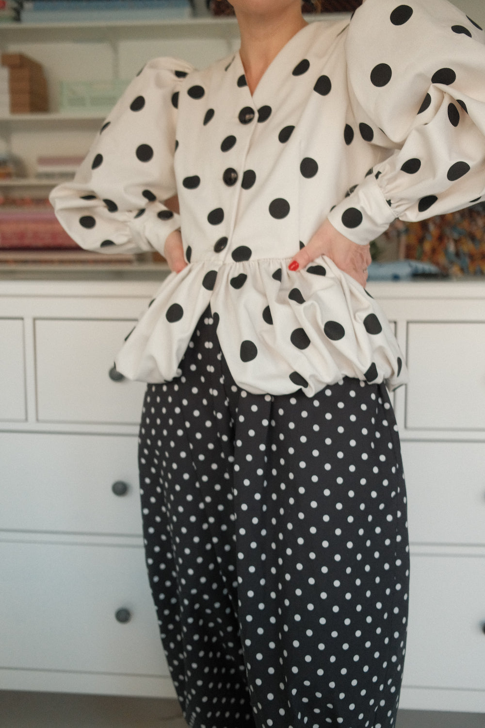 Whipped Cream Cake Jacket - Polka Noir
