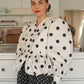 Whipped Cream Cake Jacket - Polka Noir
