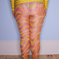 Fab Legs printed tights - Logo Swirls Pink & Yellow