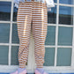 Tommy Slumber Pants S - Caramel stripes