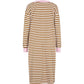 Rullegardenia Slumber Dress - Caramel Stripes